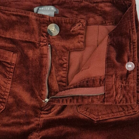 Matty M Womens Wide Leg Corduroy Pant, Brick, Size Small - NWoT - Picture 4 of 11